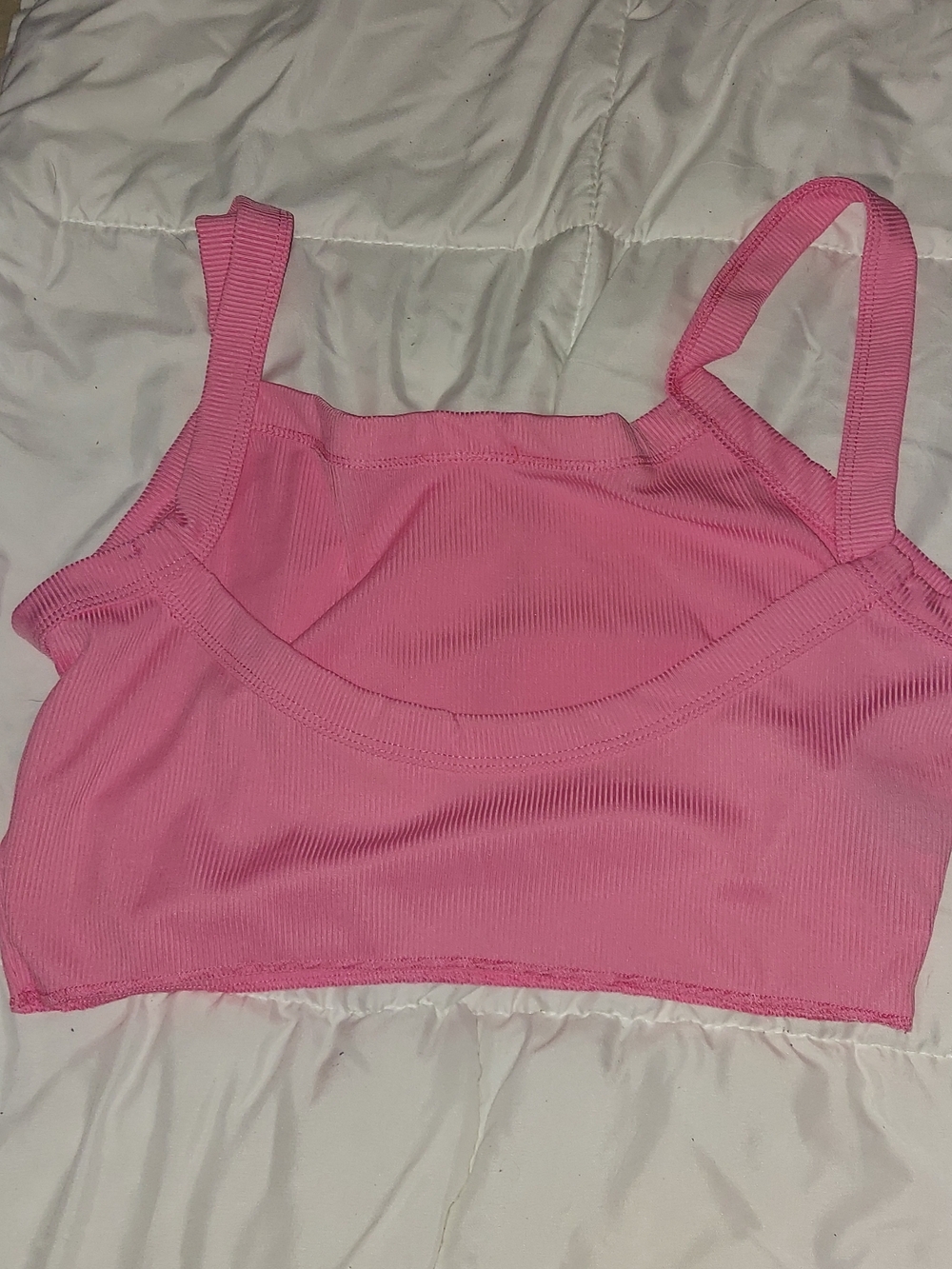 SHEIN Pink Ribbed Sports Bra - Picture 2 of 3
